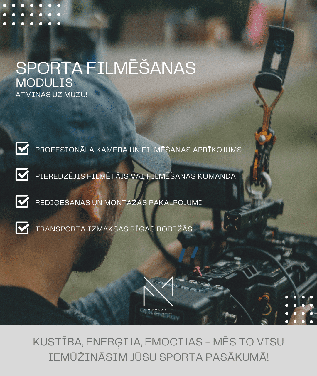 Sporta pasākumu filmēšanas modulis